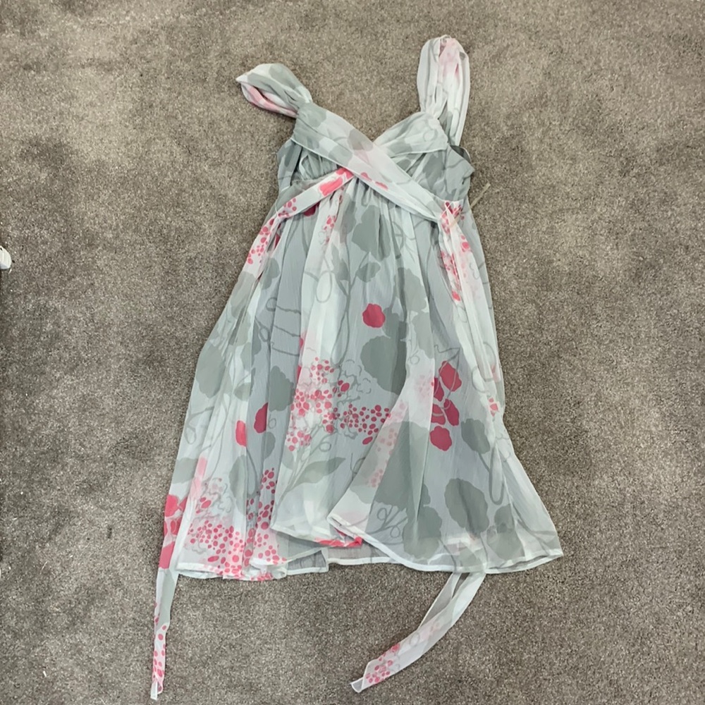 Pink and gray dress